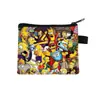 Cartera de monedas de dibujos animados Los Simpsons, bolsa de monedas con cremallera de poliéster, bolsa pequeña para guardar auriculares y llaves de estudiante al por mayor