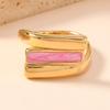 Anillo de Cruz de Color Aceite Goteante de Acero Inoxidable Fundido Nuevo Europeo y Americano Joyería de Lujo Ligero Alto Sentido Chapado en Oro de 18 Quilates
