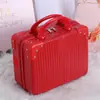 Maleta Pequeña Portátil Ligera Regalo de Boda Bolsa de Maquillaje de Almacenamiento Portátil Caja con Contraseña para Mujer Maleta Pequeña de 14 pulgadas