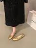 Sapatilhas Baixas com Laço Francês 2026 Novo Estilo Sapatos Estilo Ballet Sapatilhas Slip-On de Nicho de Alta Qualidade