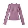 Camiseta Interior de Cuello Redondo y Manga Larga con Copas para Mujer 2025 Nueva Ropa de Abrigo Otoño e Invierno Look Adelgazante Camiseta Interior