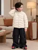Ropa para niños, chaqueta de plumón para niños, nuevo estilo de invierno 2026, prenda superior ligera de plumón de pato blanco, ropa abrigadora para bebés y niños