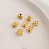 Retención de Color Fuerte Arena Dorada Cintura Delgada Cuentas Tubo Cuentas Barril Cuentas Guisante Luna Trébol de Cuatro Hojas Separadores de Cuentas Cuentas para Joyería Hecha a Mano DIY