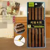 Hashis de Madeira para Asa de Frango Chupinle Cozinha Antibacterianos e à Prova de Mofo Madeira Natural Jogo Familiar Hashis Domésticos de Madeira Maciça de Alta Qualidade