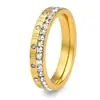 Anillo Sencillo Romano Europeo y Americano de Acero de Titanio con Pedrería para Mujer Joyería Sencilla de Oro de 18 Quilates Anillo del Dedo Meñique Estilo Coreano Anillo Creativo En Stock