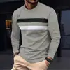 Camiseta de Manga Larga con Cuello Redondo para Hombre Impresa en 3D de Venta Caliente Transfronteriza Amazon AliExpress Camiseta Casual Versátil para Hombre