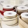 Ribete de Encaje Hueco Bilateral con Borla Cuadros Rayas Cinta de Satén Lazo de Flores Frescas Accesorios para el Cabello Cinta DIY