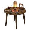 Mesa de Té para Uso Doméstico en la Sala de Estar, Adecuada para Preparar Té, Calentar Fuego, Fondue y Barbacoa; Mesa redonda pequeña para uso en interiores, juego completo de electrodomésticos para el hogar
