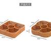 Cesta tejida de compartimentos de ratán sintético cesta para bar ktv plato de frutas comercial snacks para refrigerios snacks de frutas secas plato de snacks cesta de compartimentos