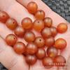 Cuentas Redondas de Ágata Roja Escarchada Cuentas Sueltas de Jade 10 mm Cornalina Pulsera Collar Accesorios de Joyería Cuentas Hechas a Mano