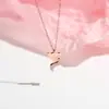 Pingente de Raposa Pequena Colar Simples de Aço Titânio Joias para Celebridades da Internet Femininas Ins Luxo Acessível Versátil Elegante Moda Corrente para Clavícula Feminina