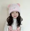 Chapéu infantil de outono e inverno para meninos e meninas chapéu de bebê chapéu de pelúcia de urso de desenho animado fofo chapéu quente proteção para as orelhas chapéu de tricô
