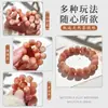 Pulsera Bodhi Natural Rosa Azafrán para Piel para Hombres y Mujeres Círculo Único Tamaño Grande Placa Suave para Dedos Jugar Cuentas de Buda Wen Jugar Pulsera Venta al por Mayor