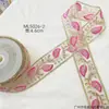Renda de Folha Bordada Pronta do Fabricante 4,5cm Fio Colorido Estilo Étnico Retrô Acessórios de Renda com Lantejoulas