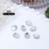 Diamantes para Nail Art de Formato Especial com Fundo Pontiagudo Branco Transfronteiriço, Gotas d'Água Marquise Transparentes Brilhantes, Strass Oval, Joias para Unhas Usáveis Atacado