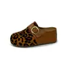 Otoño Boken 2026 Pantuflas Perezosas Pantuflas Para Mujer Nueva Ropa Exterior Media Slip-on Suela Gruesa Aumentador de Altura Punta Cerrada Casual