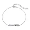 Pulsera de Pareja Mobius de Plata de Ley S925 Estudiante Masculino y Femenino Diseño de Nicho Pulsera Tejida 520 Regalo Venta al por Mayor
