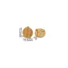 Accesorios de Moda Europeos y Americanos, Pendientes Elegantes y Sencillos, Pendientes Vintage, Acero Inoxidable Chapado en Oro de 18 Quilates, Pendientes de Aro Clásicos