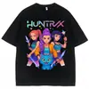 Camiseta Kpop Anime Demon Slayer Huntrix Tigre Derpy para Hombre Mujer Estética Vintage Camiseta Oversize