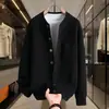 Artículo Caliente de Transmisión en Vivo Marca de Moda Simple Moda Casual Cárdigan Tejido Suéter Fábrica Ropa de Hilo para Hombre Camisa de Hilo