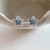 2025 Nuevos Pendientes Graduales de Cristal de Estrella de Cinco Puntas Estilo Ins Pendientes Pequeños y Exquisitos Estilo Coreano Moda Elegante Extranjera Oreja
