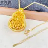 Loja de Ouro Mesmo Estilo Ouro Antigo de Areia Novo Estilo Chinês Luxo Leve Filigrana Cabaça Buda Bênção Paz Pingente Colar que Abre Atacado