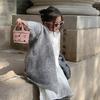 Bolsa Infantil Cartoon Ursinho Fofo Tendência Cool Retrô Portátil Cesta Pequena PU Menina Mini Bolsa Transversal Pai e Filho