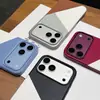 Para iPhone 18 Pro Max Funda de Teléfono Patchwork Bloque de Color Tacto de Piel Cubierta de Cobertura Total Protección contra Caídas 15