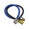 Inflador de Coche Boquilla Conector Manómetro de Presión de Aire Tubo Accesorios Pistola de Presión Tubo de Inflado de Neumáticos Cabezal de Inflado Tubo de Extensión para Pistola de Presión de Neumáticos