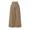 Terno Estilo Old Money Europeu e Americano Calça Wide Leg 2026 Novo Cintura Alta Solto Versátil Emagrecedor Perna Reta Casual Calça de Trabalho