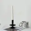 Estilo Ins Castiçal de Vidro Preto Enfeites Escandinavo Romântico Francês Decoração de Casa Loja de Roupas Enfeites Decorativos Suaves