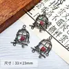 Serie Roja y Negra Guirnalda de Mariposa Rosa Colgante de Aleación Pulsera DIY Hecha a Mano Collar Colgante de Pulsera Accesorios de Joyería