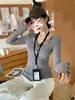Camiseta de manga larga con botones y cuello en V Henry, moderna y elegante, para otoño e invierno, adelgazante y engrosada, adecuada como prenda interior