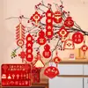 Adornos colgantes Daji de apertura, pequeños adornos colgantes rojos, nuevos suministros para arreglos de tiendas, celebraciones de aniversarios y festivales.