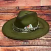 Tendencia de personalidad de la moda europea y americana transfronteriza sombrero de fieltro diseño original sombrero fedora temperamento británico sombrero de lana outlet de fábrica