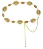 Cadena metálica para la cintura para mujer, accesorio de verano de alta gama para combinar con vestidos, cinturón delgado decorativo de moda estilo ins para trajes, cadena de moda
