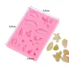 0027 Árvore de Natal, Folha de Bordo, Folha de Tartaruga, Coqueiro Molde de Silicone Chocolate Fudge Molde de Pétala Decoração de Bolo
