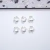 Decorações para Nail Art Flor de Três Pétalas Aurora 3D 6mm Flor Artificial Flor Seca Iridescente Acessórios para Unhas Materiais DIY Feitos à Mão