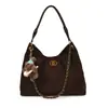 Bolso de Hombro Acolchado con Bordado de Moda con una Cadena Pequeña Estilo Chanel, Elegante Bolso Casual de Gran Capacidad para el Trabajo y el Uso Diario