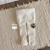 Leggings para Niñas Otoño e Invierno Forrado de Felpa Engrosado Color Puro Medias para Niños Bebé Leggings Cálidos para Bebé