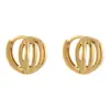 Pendientes Redondos Huecos Dorados Estilo Nuevo 2026 para Mujer, Simples, Ligeros, Lujosos, de Gama Alta, Elegantes, Pendientes Pequeños y Exquisitos