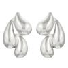 Pendientes de acero inoxidable con tres gotas de agua y oro de 18 quilates con explosiones sencillas transfronterizas, pendientes de acero inoxidable con forma de lágrima dorada para mujer