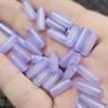 Cuentas sueltas de Jade luantong violeta, cuentas púrpura de barril recto, accesorios de joyería para pulsera y collar DIY, cuentas hechas a mano