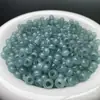 Cor de jade gelado azul claro azul-celeste congelado anel de rosquinha de furo grande anel espessado atacado peças de joias de jade diy