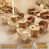Sofás para Stand de Pastelería y Postres, Mesas Comerciales para Comedor de Restaurante, Juegos de Mesa y Sillas para Tienda de Té de Burbujas, Mesas y Sillas para Cafetería