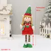 Venta Caliente Transfronteriza Muñeco Duende Navideño Coche de Trineo Postura Sentada Retráctil Decoración Navideña Pequeños Adornos