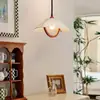 Luminária Pendente Vintage Flor Rosa de Cabeceira Lâmpada Pendente de Entrada de Corredor Latão Retrô Francês Onda de Água casagd Ferro