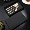 Conjunto de Talheres Ocidentais de Aço Inoxidável Peça Única Talheres Ocidentais Faca de Bife Garfo Colher de Sobremesa Garfo de Frutas Pode Imprimir LOGOTIPO
