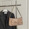 Bolsa de Hombro Cruzada para Mujer 2026 Verano Nuevo Estilo Sencilla y Única con Lazo Debajo del Brazo Moda Tendencia