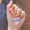 Caja de Almacenamiento Transparente para Pelo de Gato Colgante Cápsula Juguete Cápsula de Almacenamiento de Pelo de Gato Llavero Colgante Pequeño Regalo